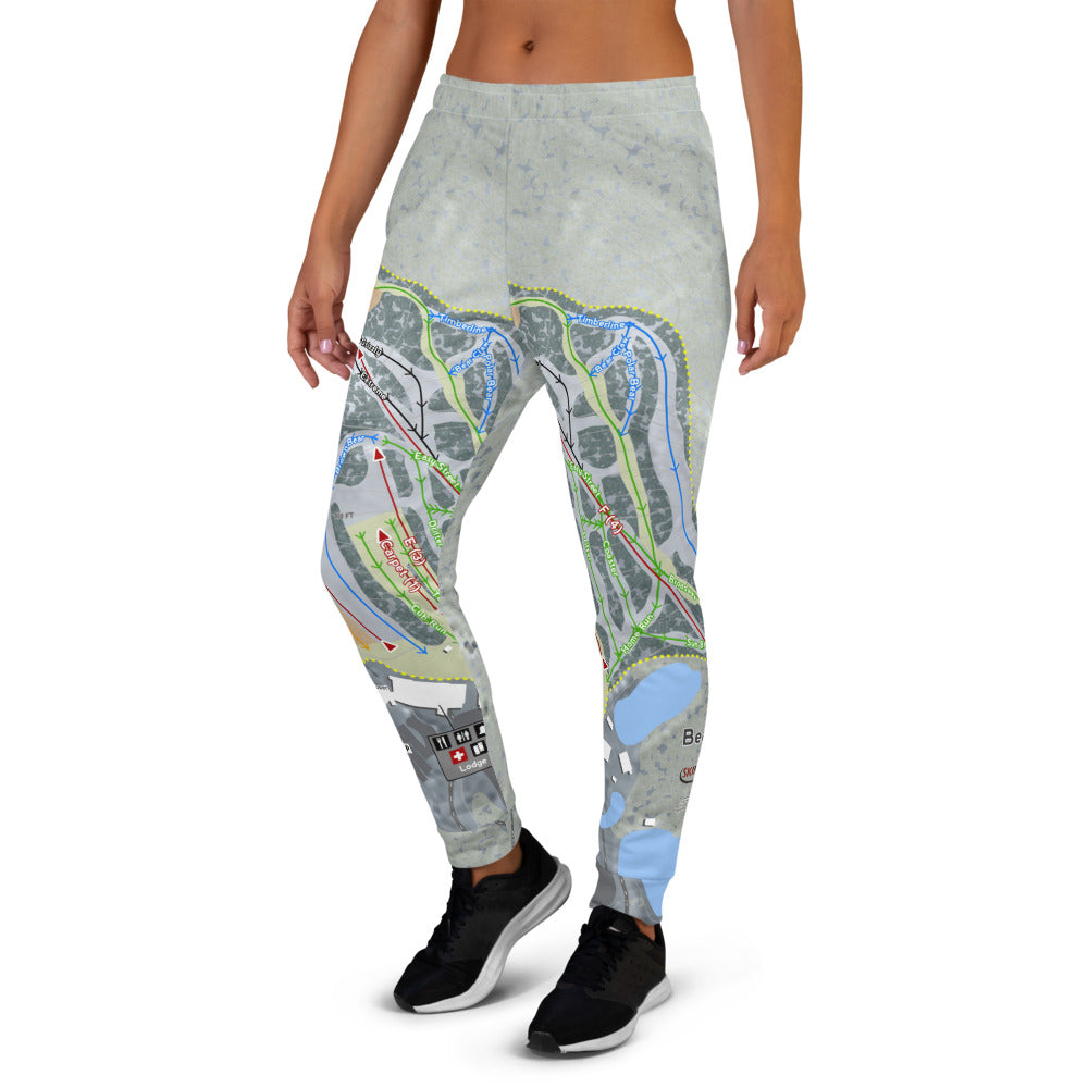 Bear Creek, Pennsylvania Ski Trail Map Women's Mid-Layer - Powderaddicts