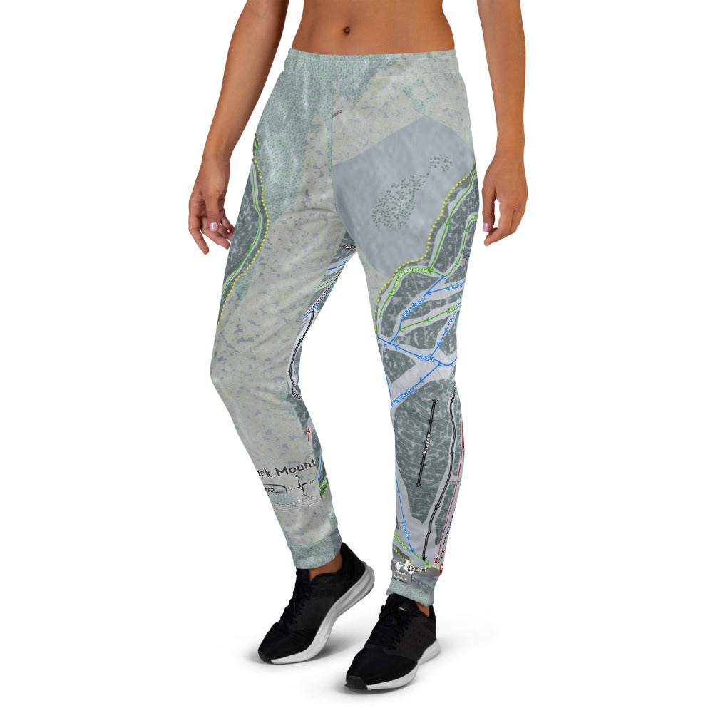 Whaleback Mountain, New Hampshire Ski Trail Map Women's Mid-Layer - Powderaddicts