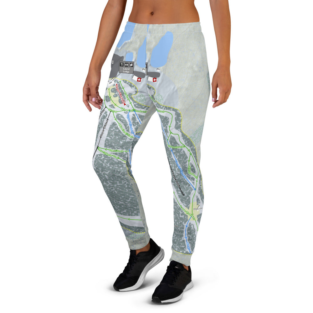 Laurel Mountain, Pennsylvania Ski Trail Map Women's Mid-Layer - Powderaddicts