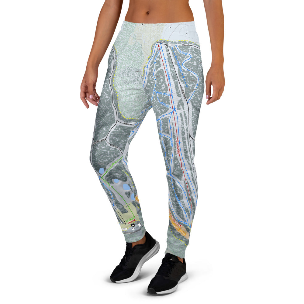 Bigrock Mountain, Maine Ski Trail Map Women's Mid-Layer - Powderaddicts