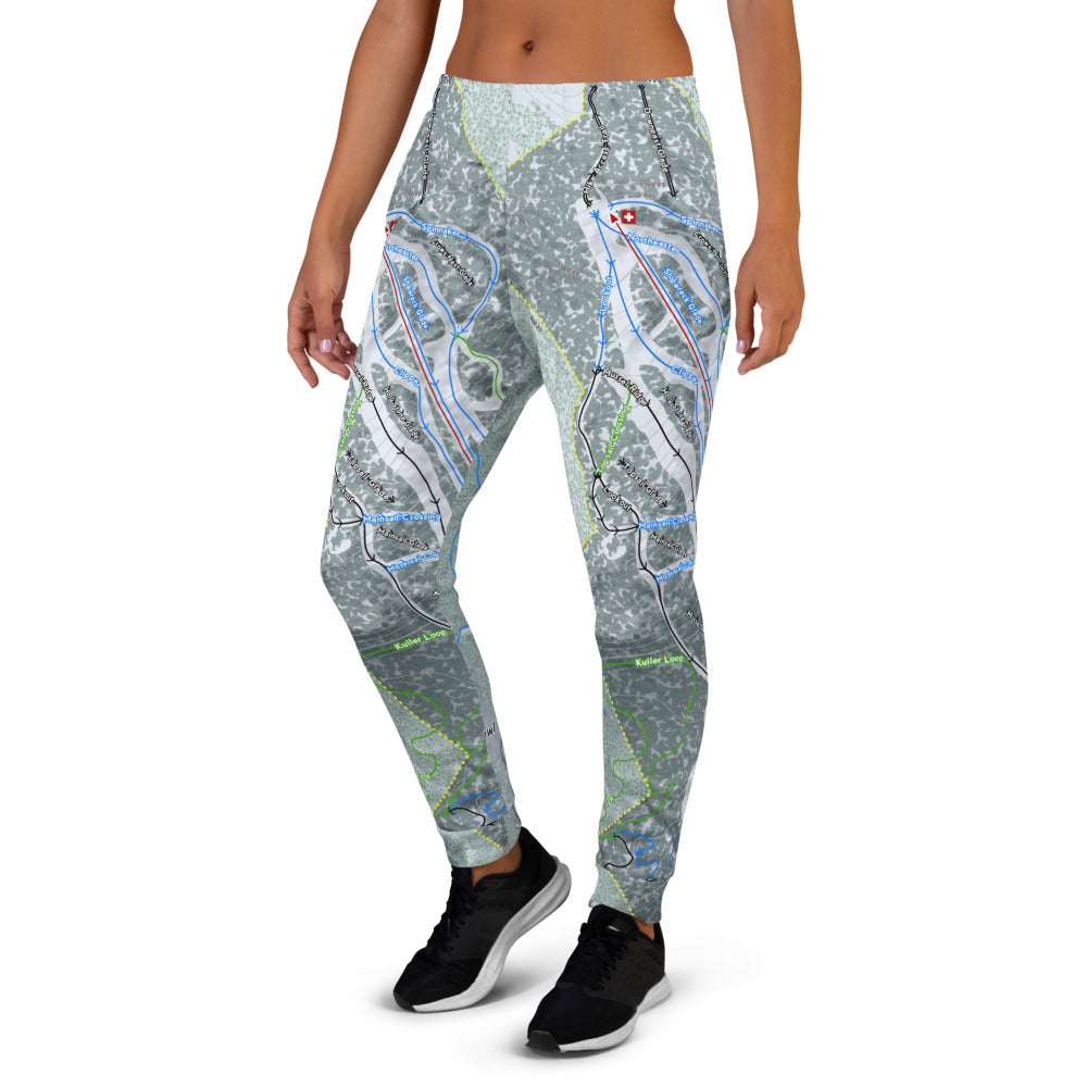 Camden Snow Bowl, Maine Ski Trail Map Women's Mid-Layer - Powderaddicts