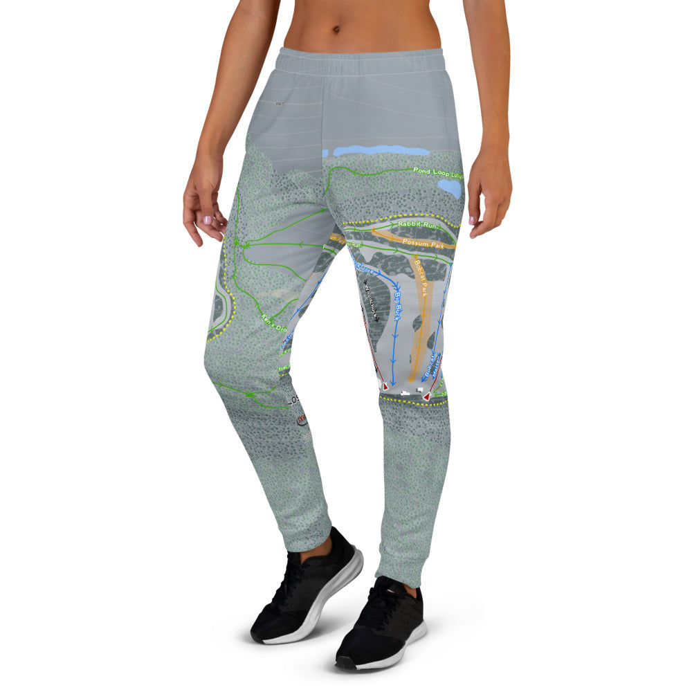 Lost Valley, Maine Ski Trail Map Women's Mid-Layer - Powderaddicts