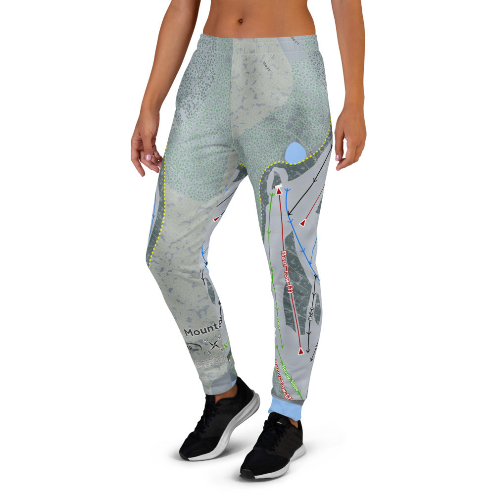 Spruce Mountain, Maine Ski Trail Map Women's Mid-Layer - Powderaddicts