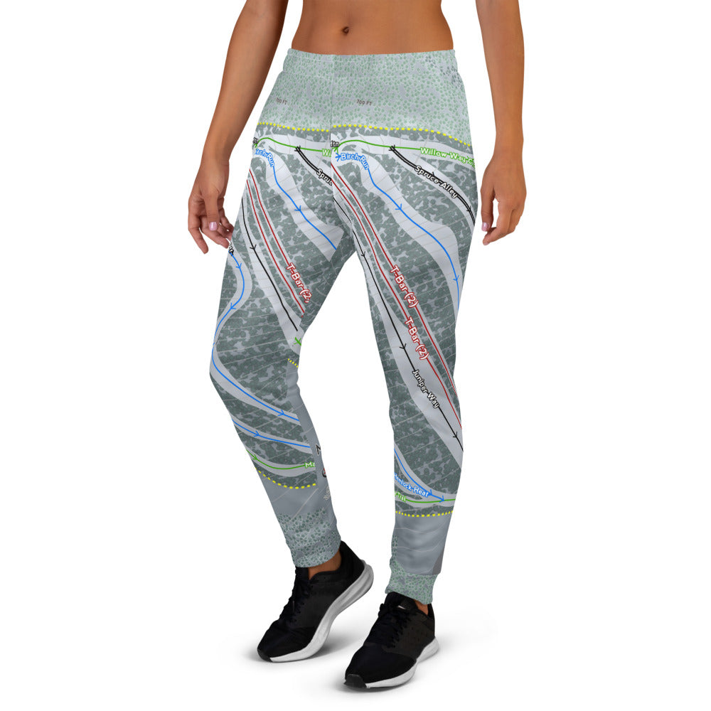 Mt Jefferson, Maine Ski Trail Map Women's Mid-Layer - Powderaddicts