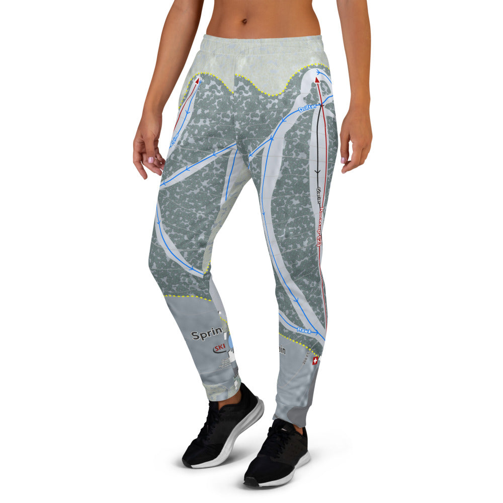 Spring Mountain, Pennsylvania Ski Trail Map Women's Mid-Layer - Powderaddicts