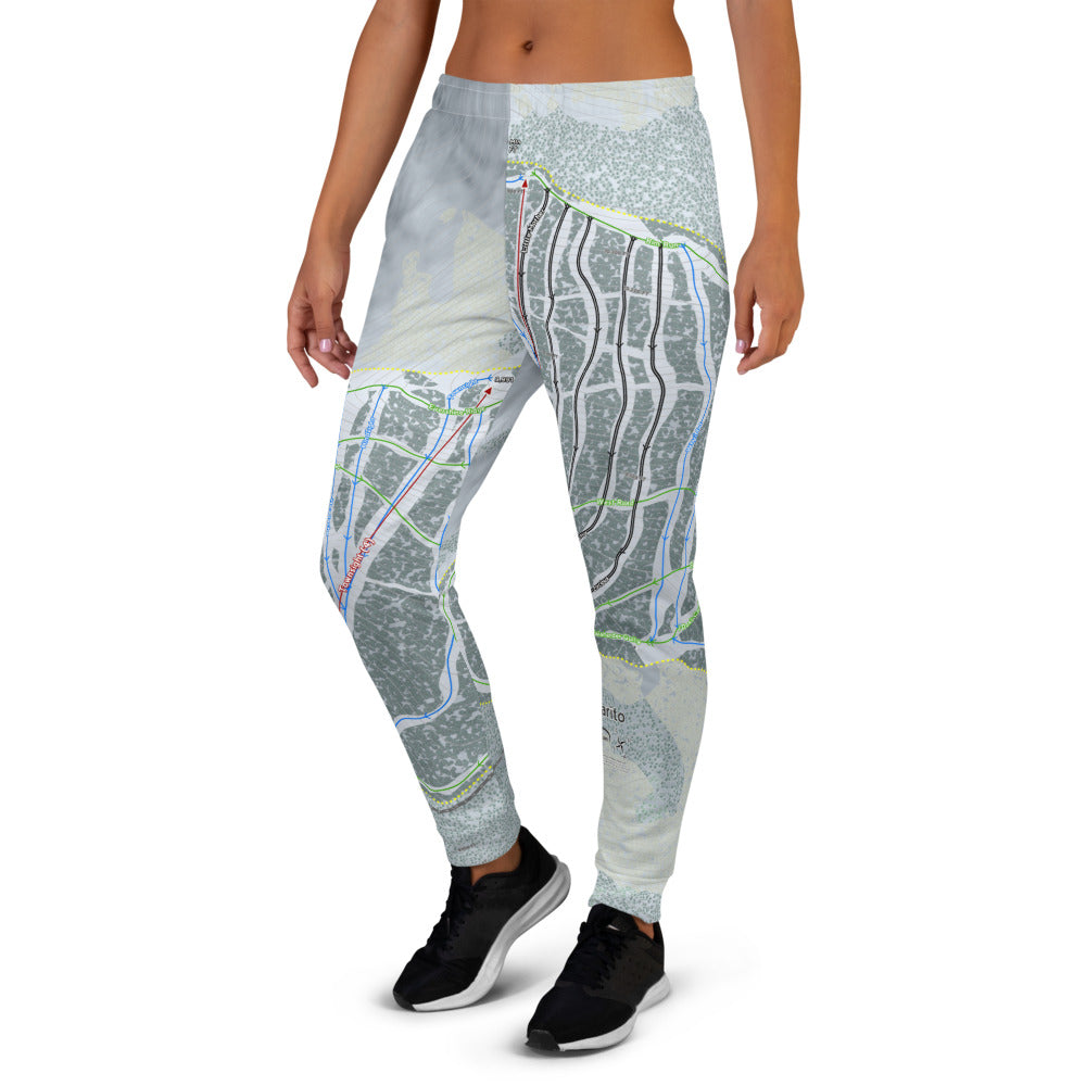 Pajarito, New Mexico Ski Trail Map Women's Mid-Layer - Powderaddicts
