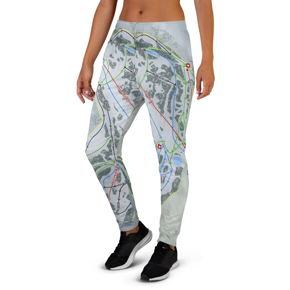 Cherry Peak, Utah Ski Trail Map Women's Mid-Layer - Powderaddicts