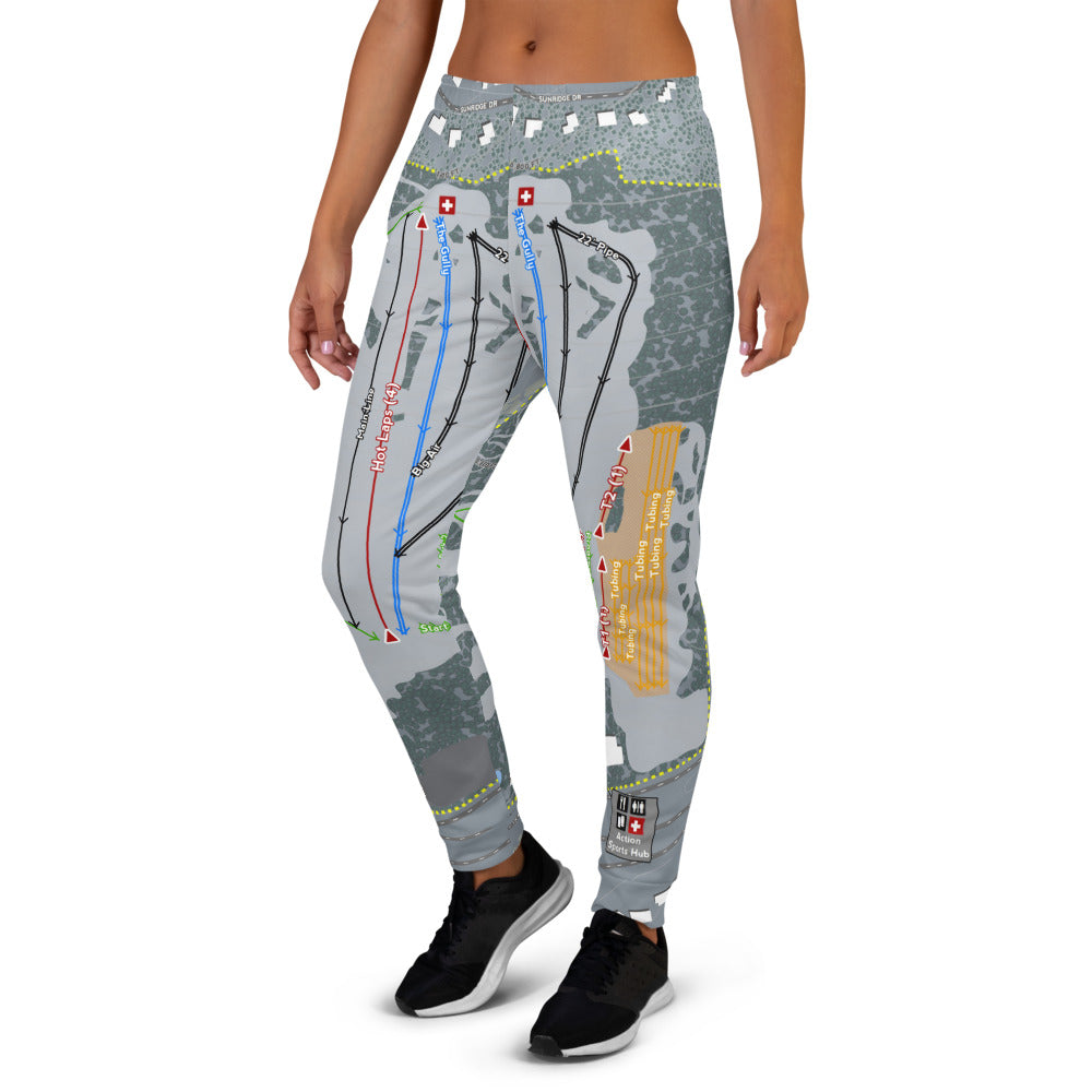 Woodward, Utah Ski Trail Map Women's Mid-Layer - Powderaddicts