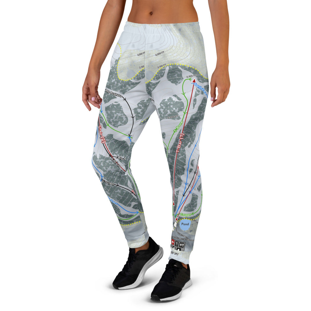 Huff Hills, North Dakota Ski Trail Map Women's Mid-Layer - Powderaddicts