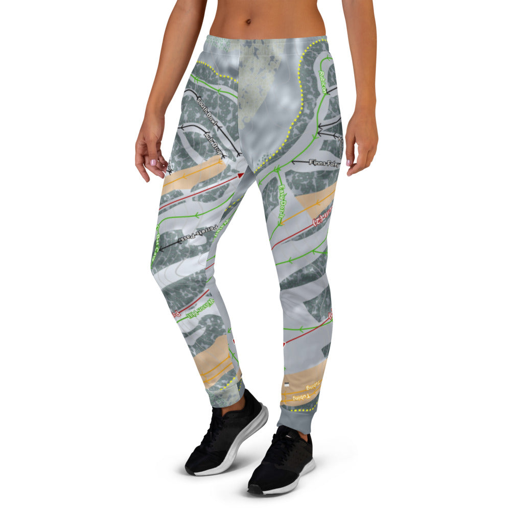 Mt Itasca, Minnesota Ski Trail Map Women's Mid-Layer - Powderaddicts