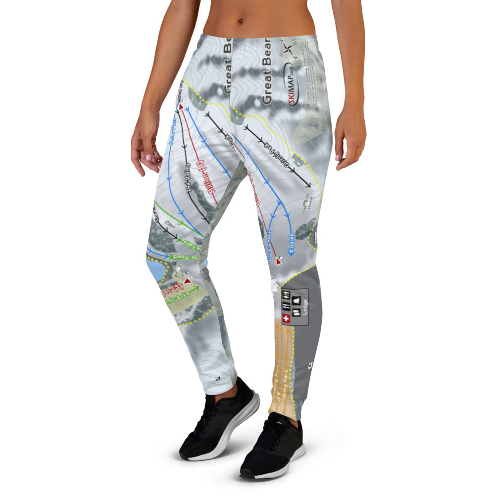 Great Bear, South Dakota Ski Trail Map Women's Mid-Layer - Powderaddicts