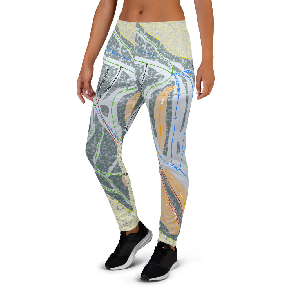 Christie Mountain, Wisconsin Ski Trail Map Women's Mid-Layer - Powderaddicts