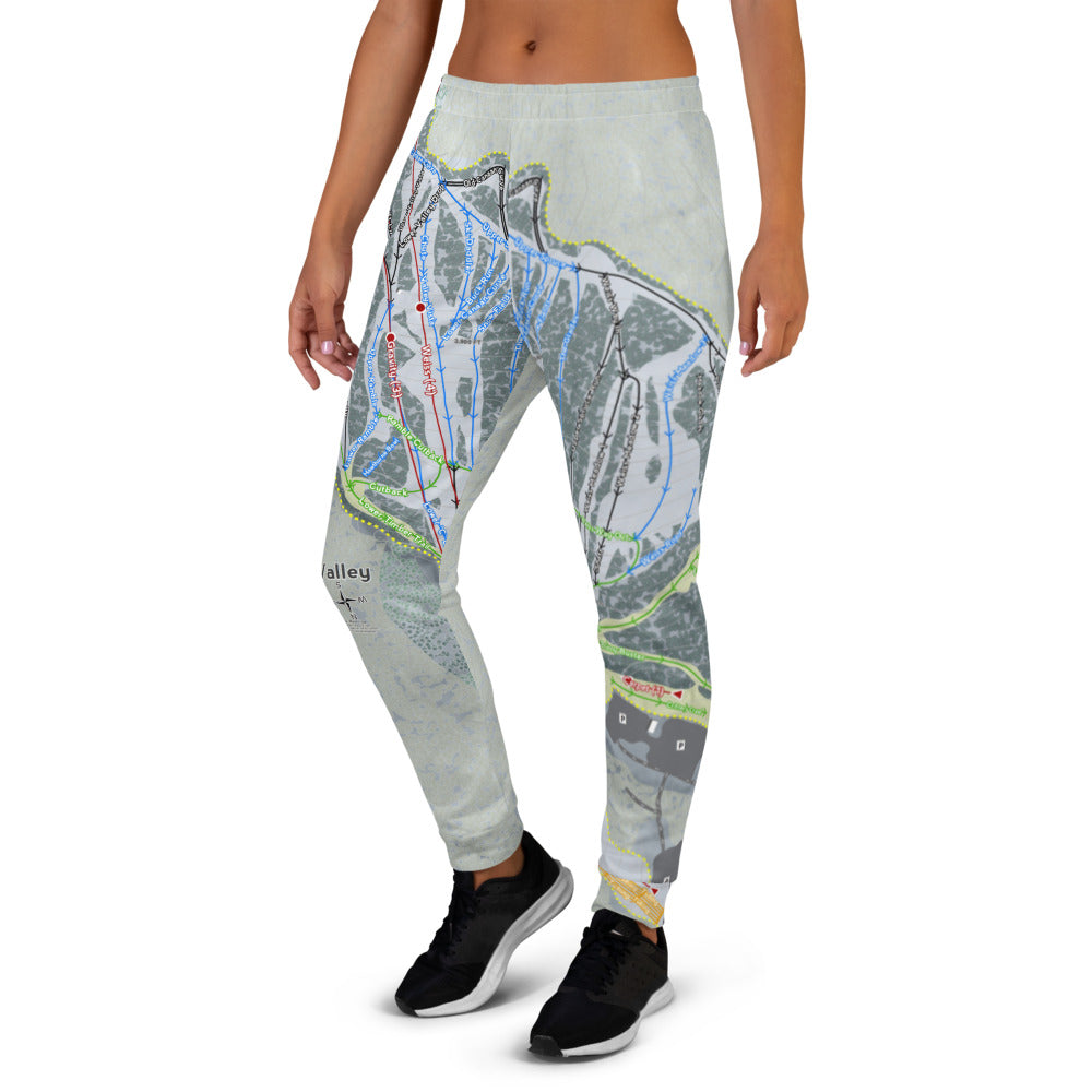 Canaan Valley, West Virginia Ski Trail Map Women's Mid-Layer - Powderaddicts