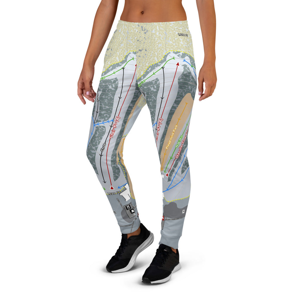 Christmas Mountain, Wisconsin Ski Trail Map Women's Mid-Layer - Powderaddicts