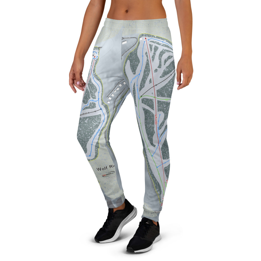 Wolf Ridge, North Carolina Ski Trail Map Women's Mid-Layer - Powderaddicts