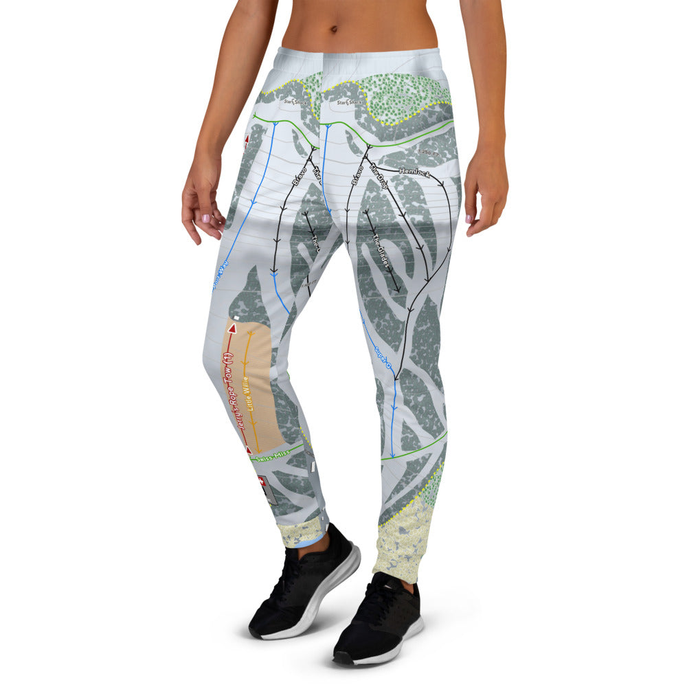 Mount Ashwabay, Wisconsin Ski Trail Map Women's Mid-Layer - Powderaddicts