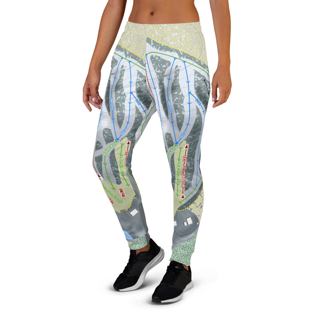 Nordic Mountain, Wisconsin Ski Trail Map Women's Mid-Layer - Powderaddicts