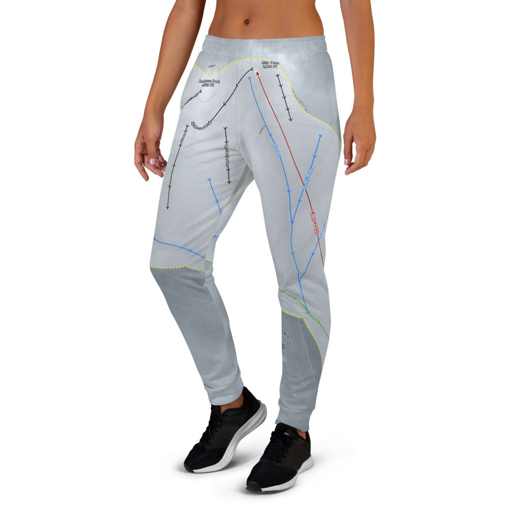 Arctic Valley, Alaska Ski Trail Map Women's Mid-Layer - Powderaddicts