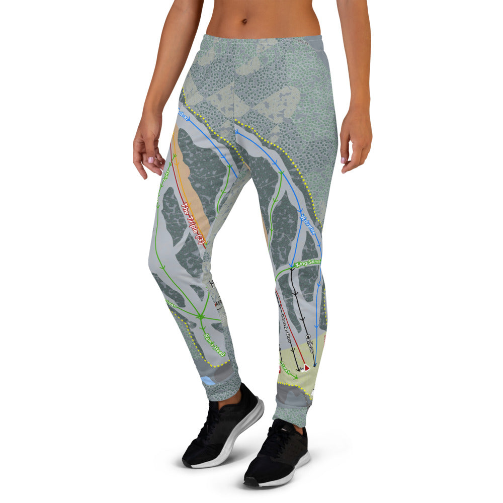 Hilltop, Alaska Ski Trail Map Women's Mid-Layer - Powderaddicts