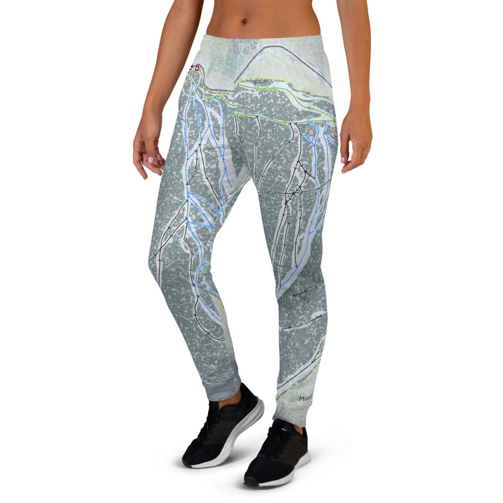 Moose Mountain, Alaska Ski Trail Map Women's Mid-Layer - Powderaddicts