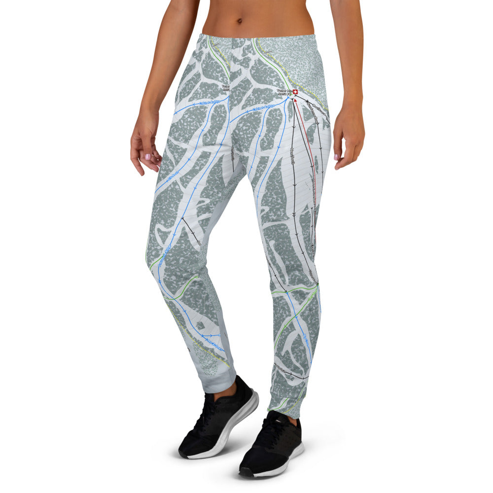 Turner Mtn, Montana Ski Trail Map Women's Mid-Layer - Powderaddicts