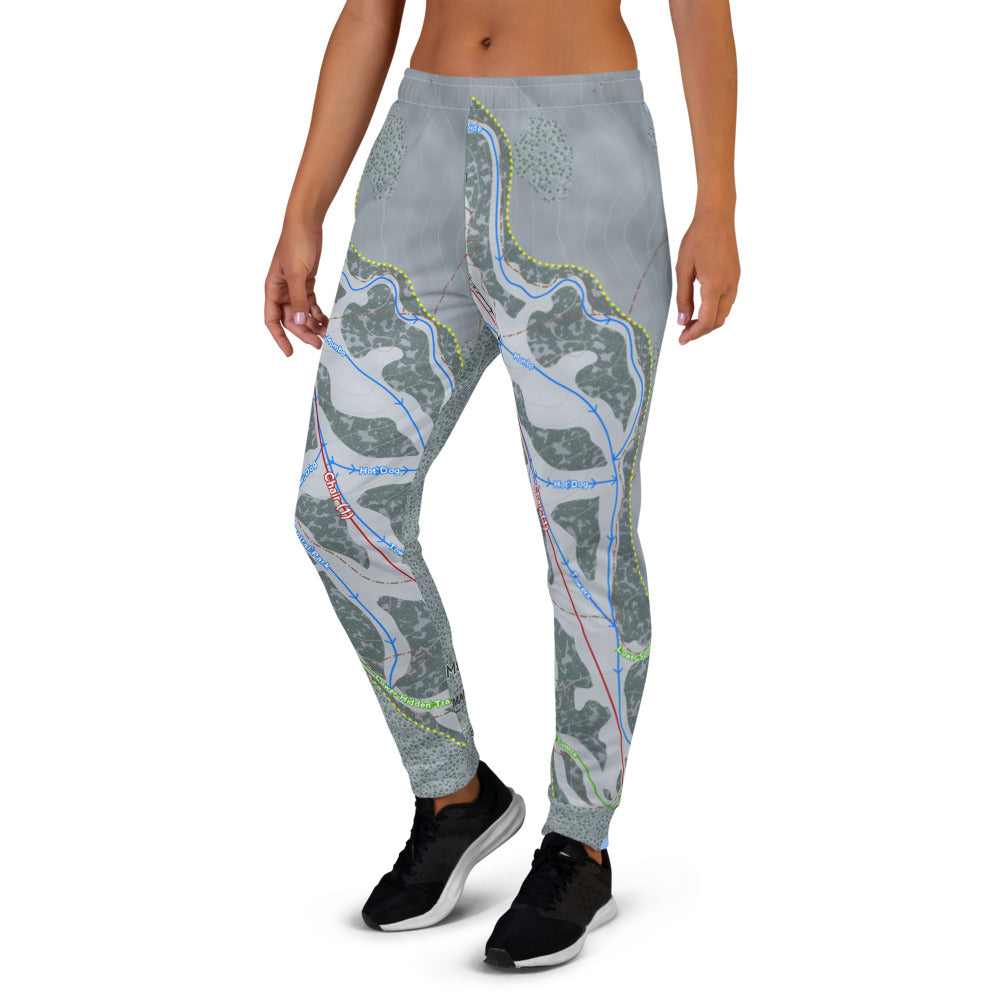 Mt Eyak, Alaska Ski Trail Map Women's Mid-Layer - Powderaddicts