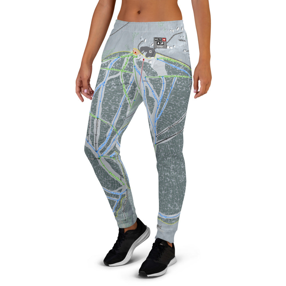 Ski Land, Alaska Ski Trail Map Women's Mid-Layer - Powderaddicts