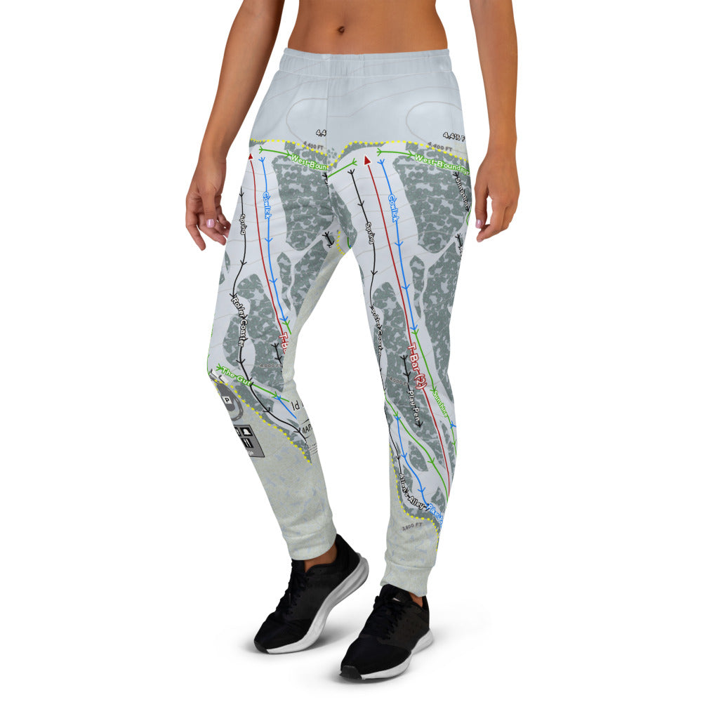 Bald Mountain, Idaho Ski Trail Map Women's Mid-Layer - Powderaddicts