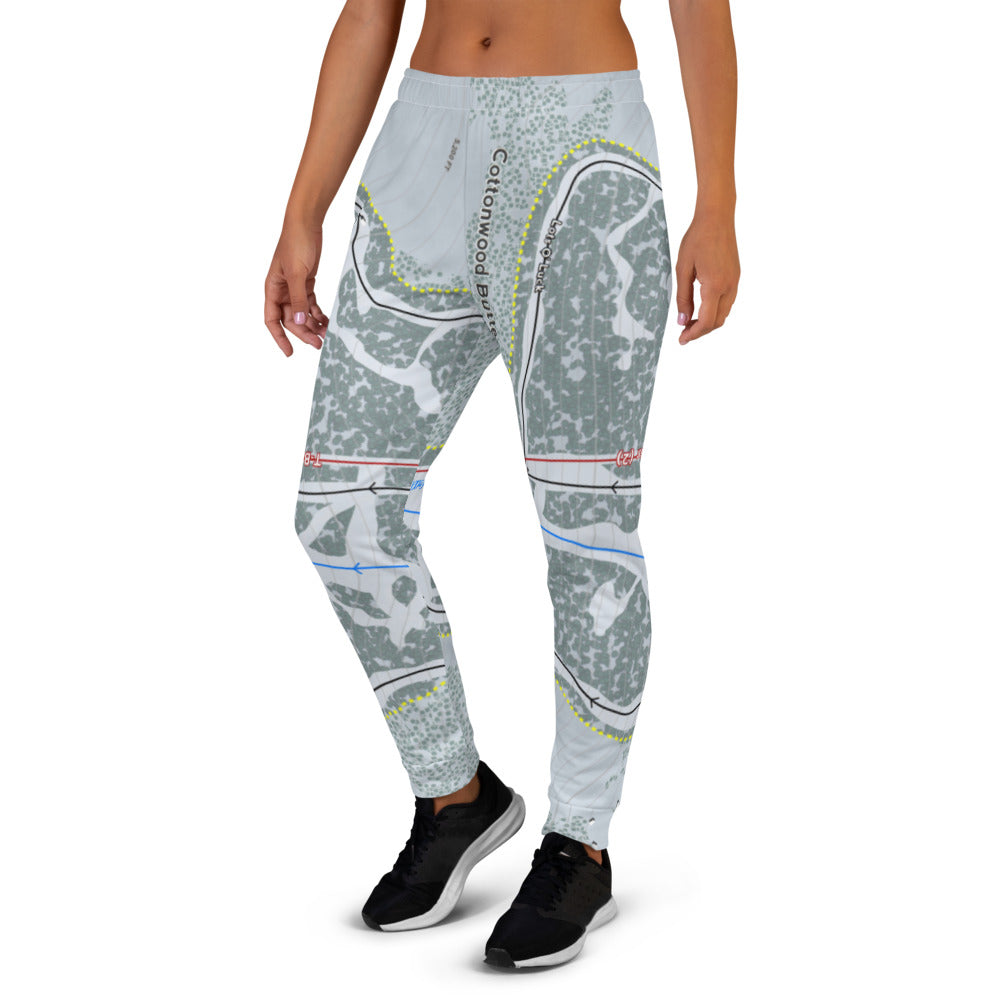 Cottonwood Butte, Idaho Ski Trail Map Women's Mid-Layer - Powderaddicts