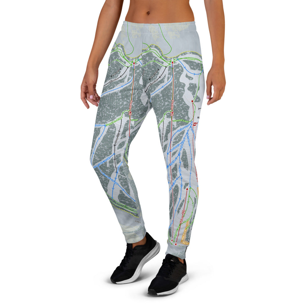 Kelly Canyon, Idaho Ski Trail Map Women's Mid-Layer - Powderaddicts