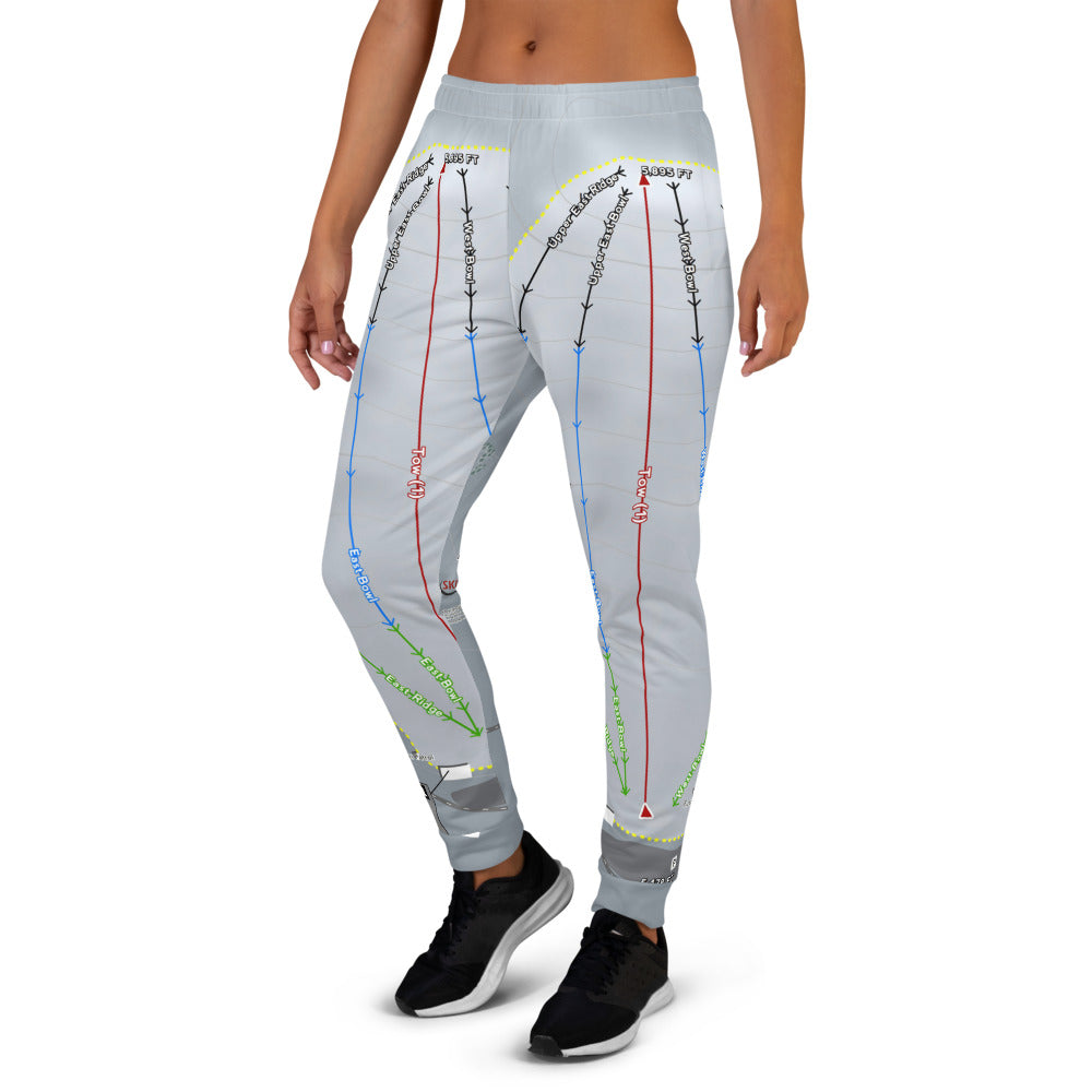 Rotarun, Idaho Ski Trail Map Women's Mid-Layer - Powderaddicts