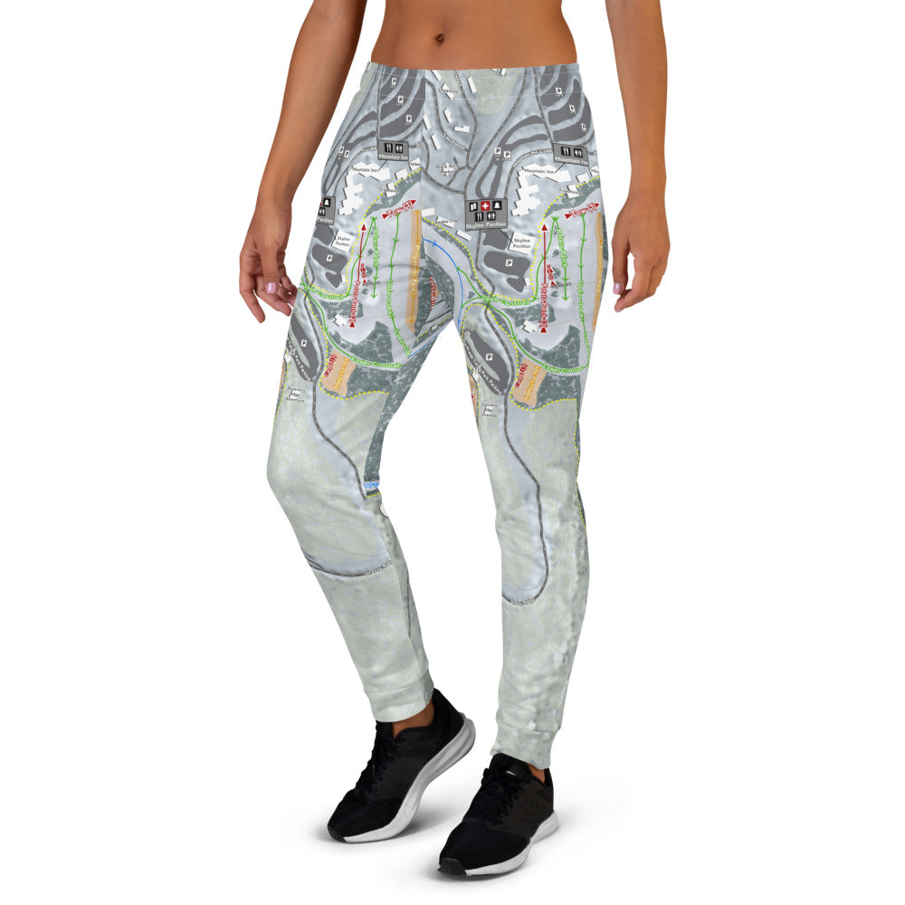 Wintergreen, Virginia Ski Trail Map Women's Mid-Layer - Powderaddicts