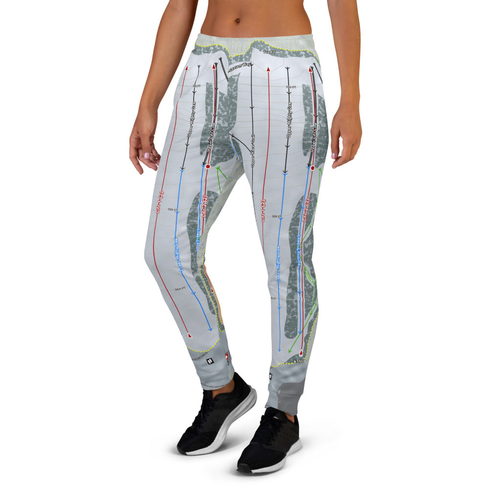 Campgaw Mountain, New Jersey Ski Trail Map Women's Mid-Layer - Powderaddicts