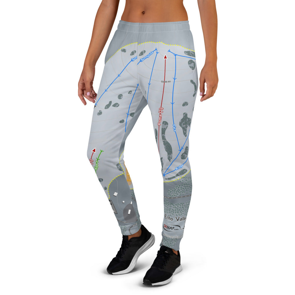 Echo Valley, Washington Ski Trail Map Women's Mid-Layer - Powderaddicts