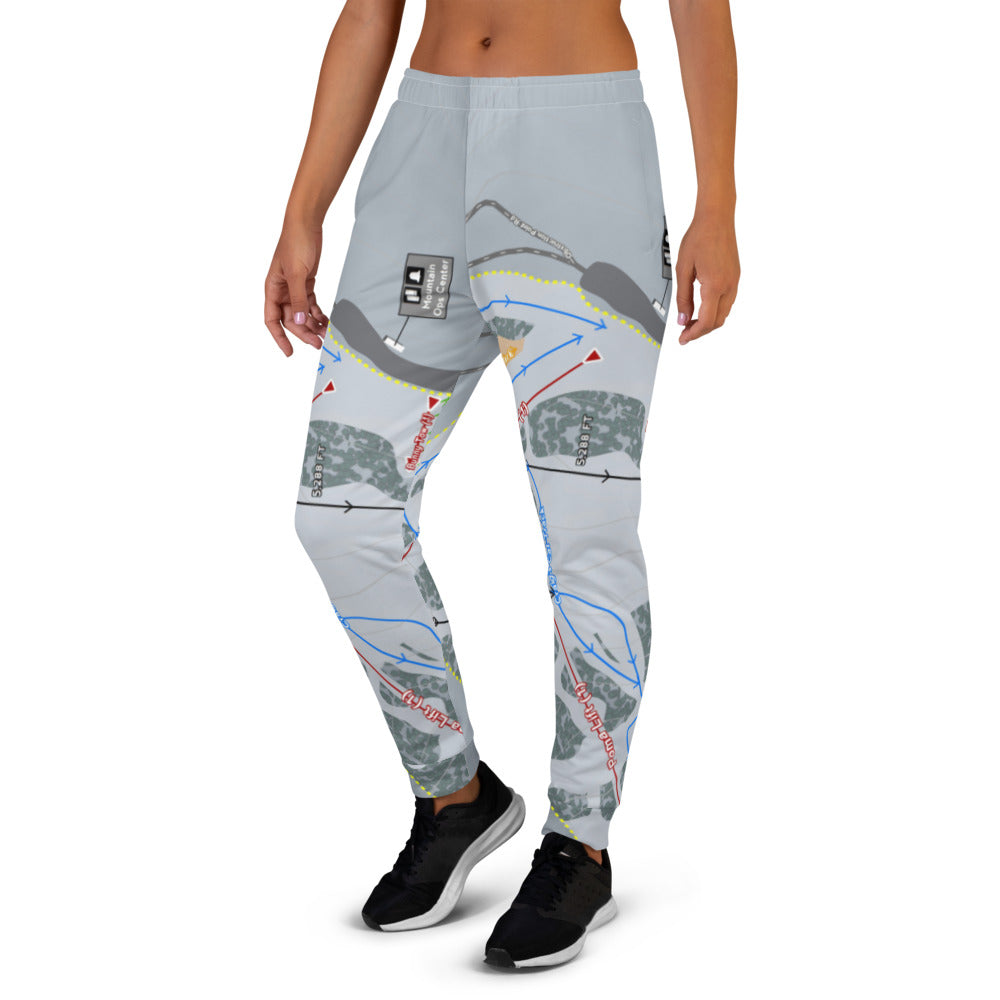 Hurricane Ridge, Washington Ski Trail Map Women's Mid-Layer - Powderaddicts