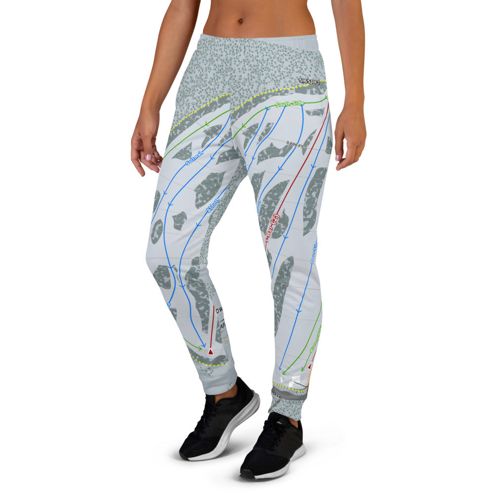 Snowhaven, Idaho Ski Trail Map Women's Mid-Layer - Powderaddicts