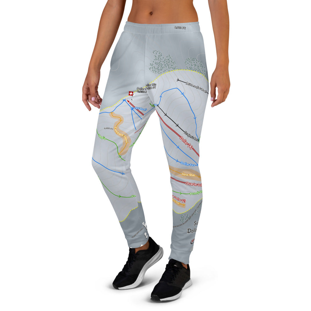 Sun Valley Dollar Mtn, Idaho Ski Trail Map Women's Mid-Layer - Powderaddicts