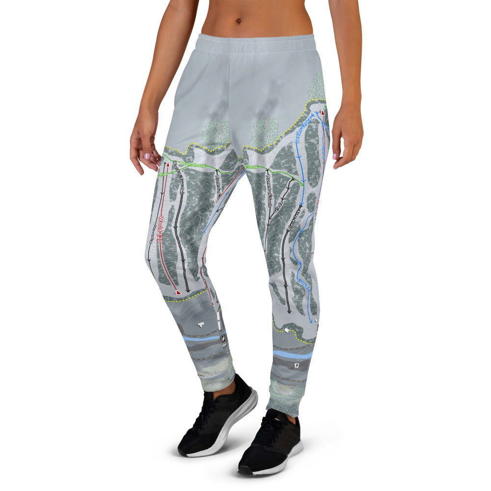 Kissing Bridge, New York Ski Trail Map Women's Mid-Layer - Powderaddicts