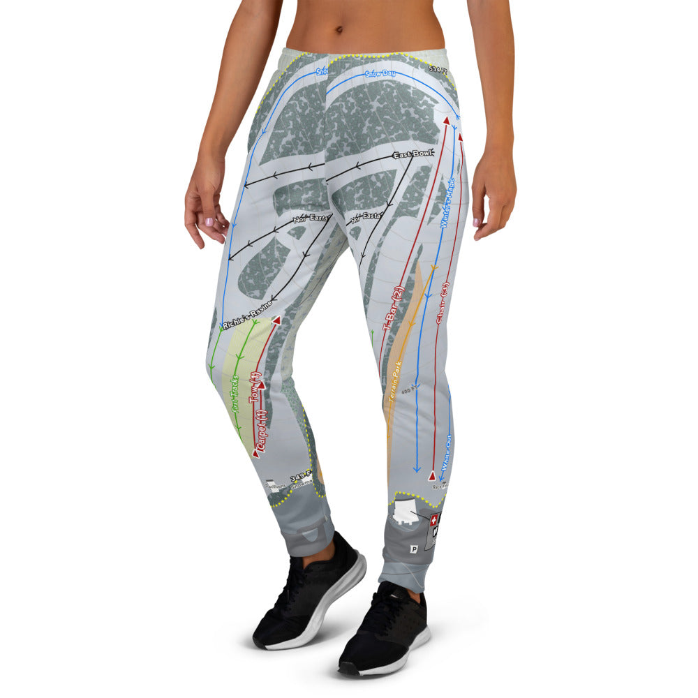 Ski Ward, Massachusetts Ski Trail Map Women's Mid-Layer - Powderaddicts