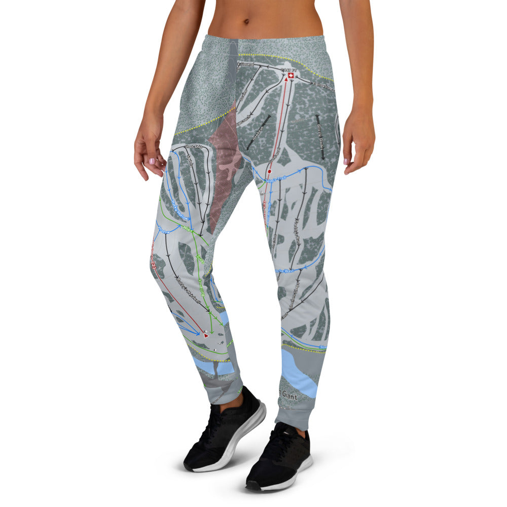 Sleeping Giant, Wyoming Ski Trail Map Women's Mid-Layer - Powderaddicts