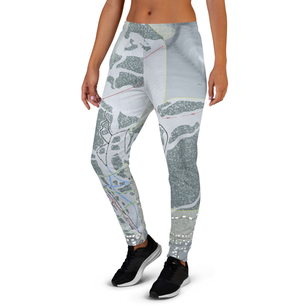 Snow King, Wyoming Ski Trail Map Women's Mid-Layer - Powderaddicts