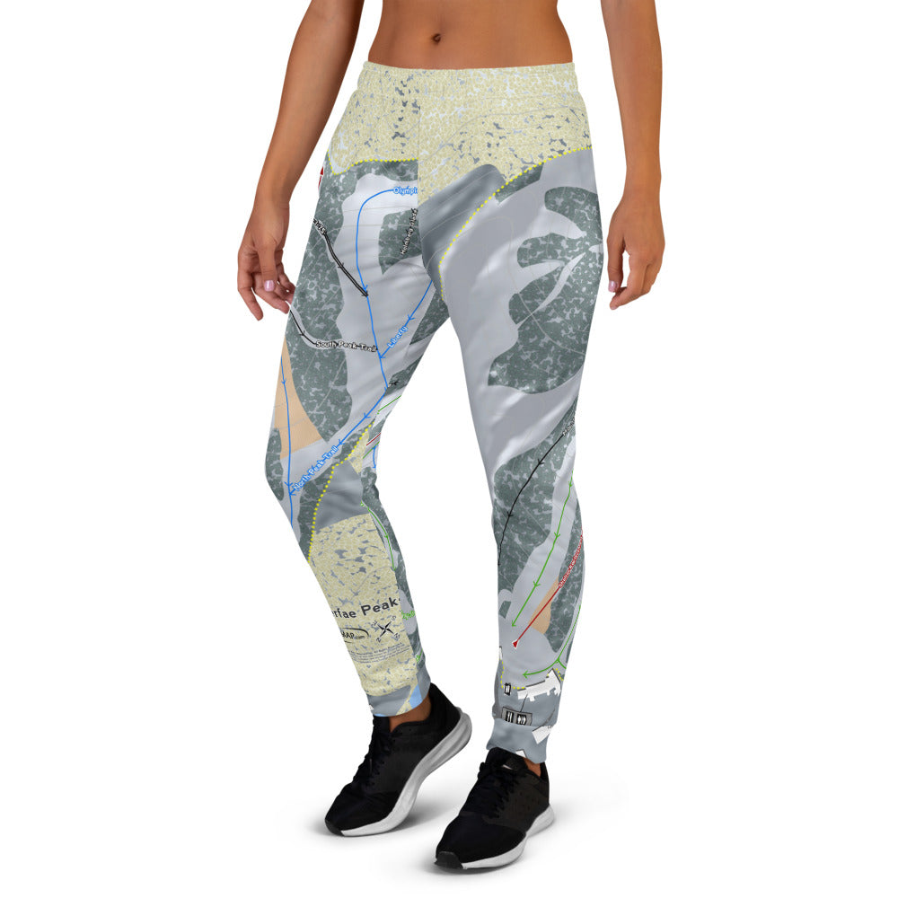 Caberfae Peaks, Michigan Ski Trail Map Women's Mid-Layer - Powderaddicts