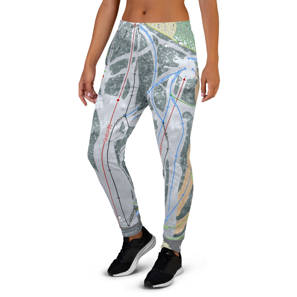Marquette Mountain, Michigan Ski Trail Map Women's Mid-Layer - Powderaddicts