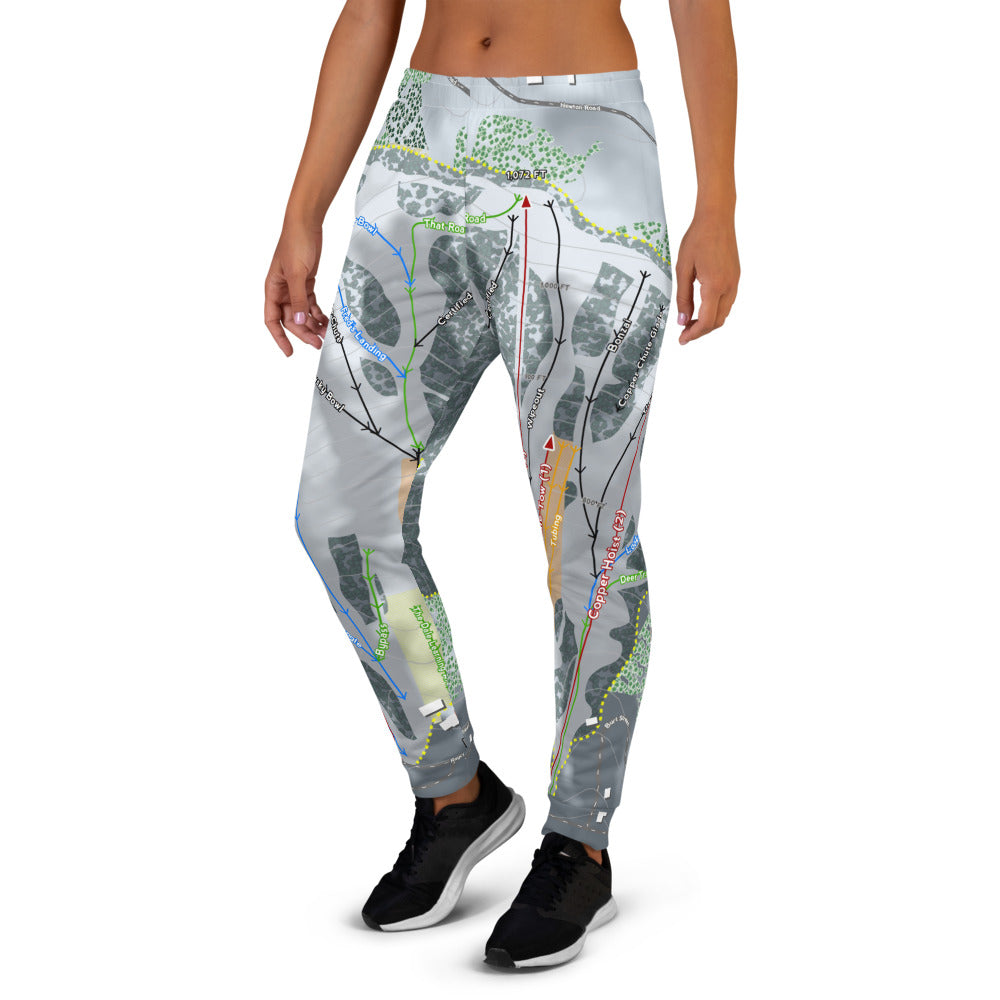 Mont Ripley, Michigan Ski Trail Map Women's Mid-Layer - Powderaddicts