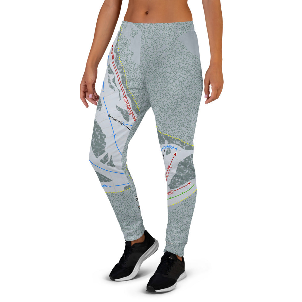 Badger Pass, California Ski Trail Map Women's Mid-Layer - Powderaddicts