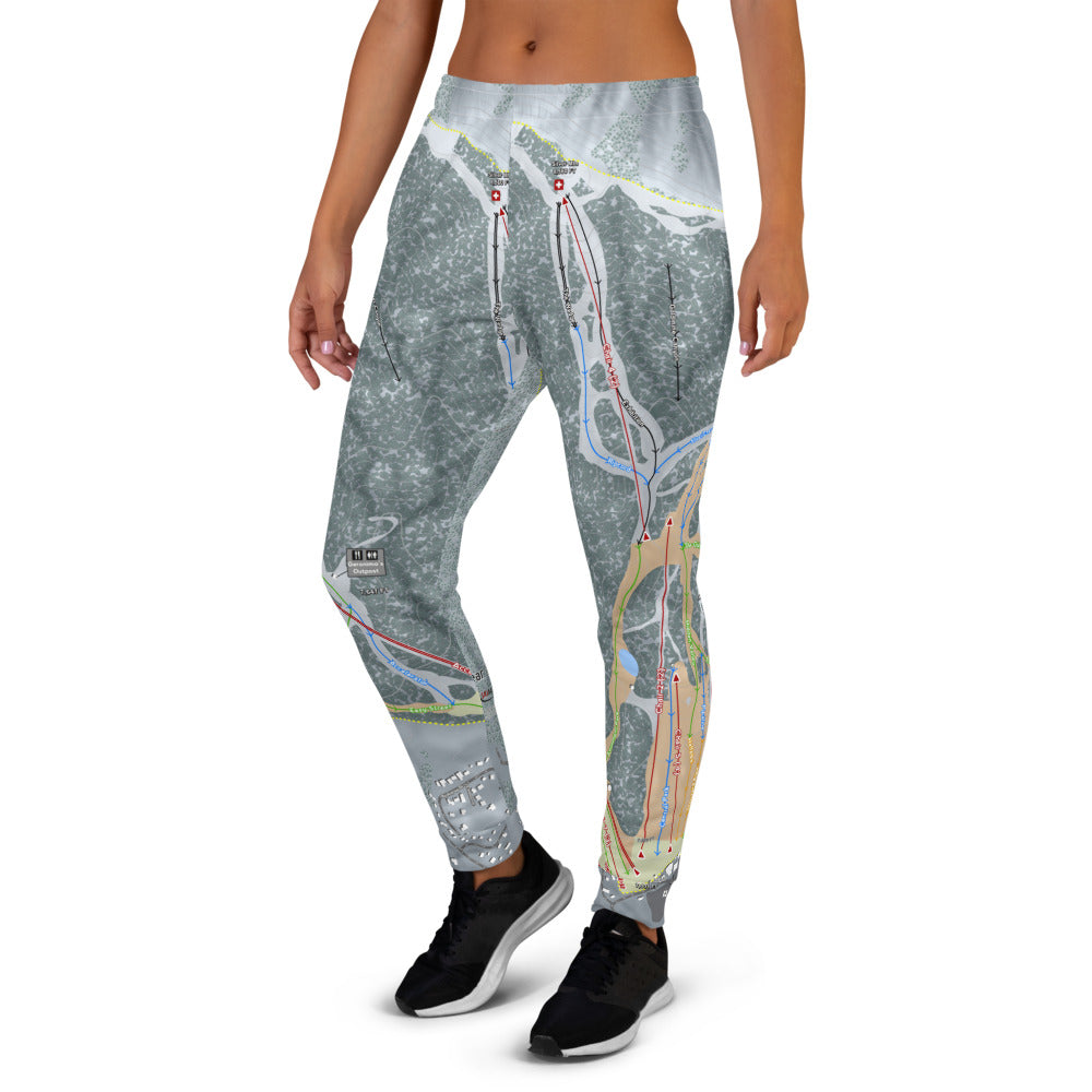 ear Mountain, California Ski Trail Map Women's Mid-Layer - Powderaddicts