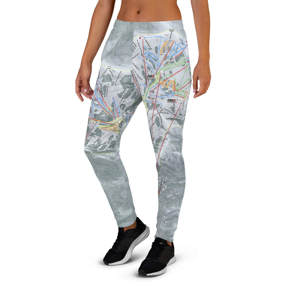 Palisades Tahoe, California Ski Trail Map Women's Mid-Layer - Powderaddicts