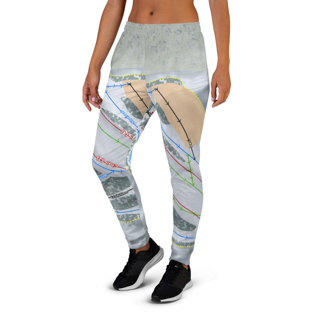 Mt Crescent, Iowa Ski Trail Map Women's Mid-Layer - Powderaddicts