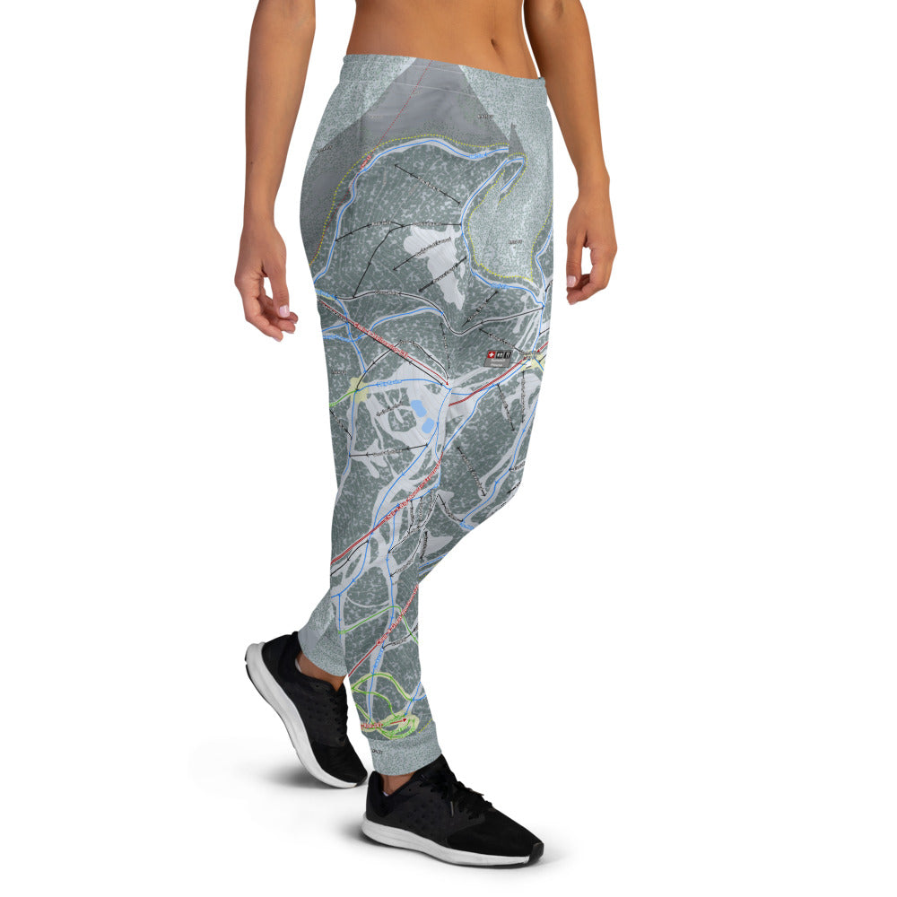 Whitefish, Montana Ski Trail Map Women's Mid-Layer - Powderaddicts