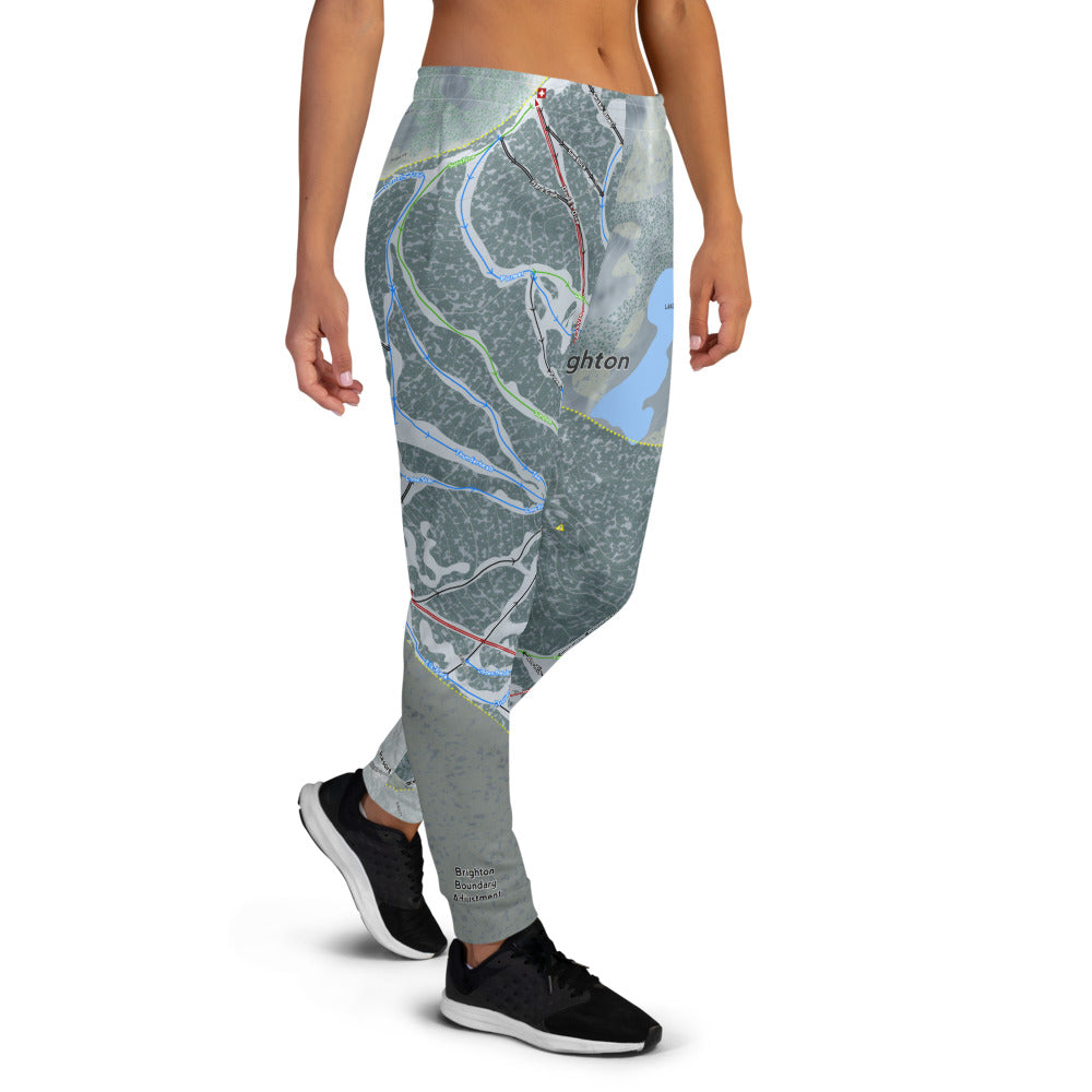 Brighton, Utah Ski Trail Map Women's Mid-Layer - Powderaddicts